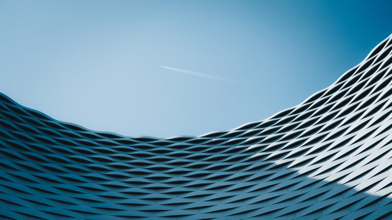 white and black spiral building — Samsung Frame TV art