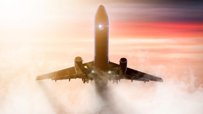 brown airplane during daytime — Samsung Frame TV art