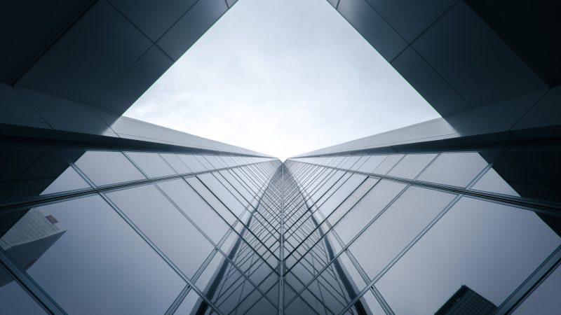 worms eye view of building during daytime — Samsung Frame TV art