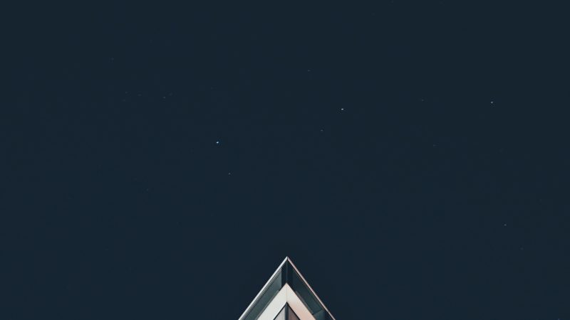white building under stars — Samsung Frame TV art