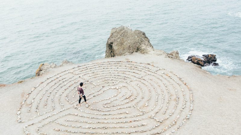 person walking on beach during daytime — Samsung Frame TV art