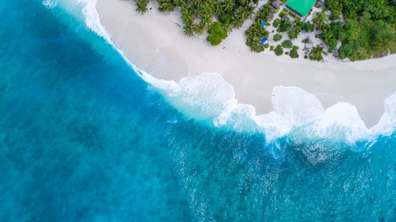 bird’s eye-view photography beach — Samsung Frame TV art