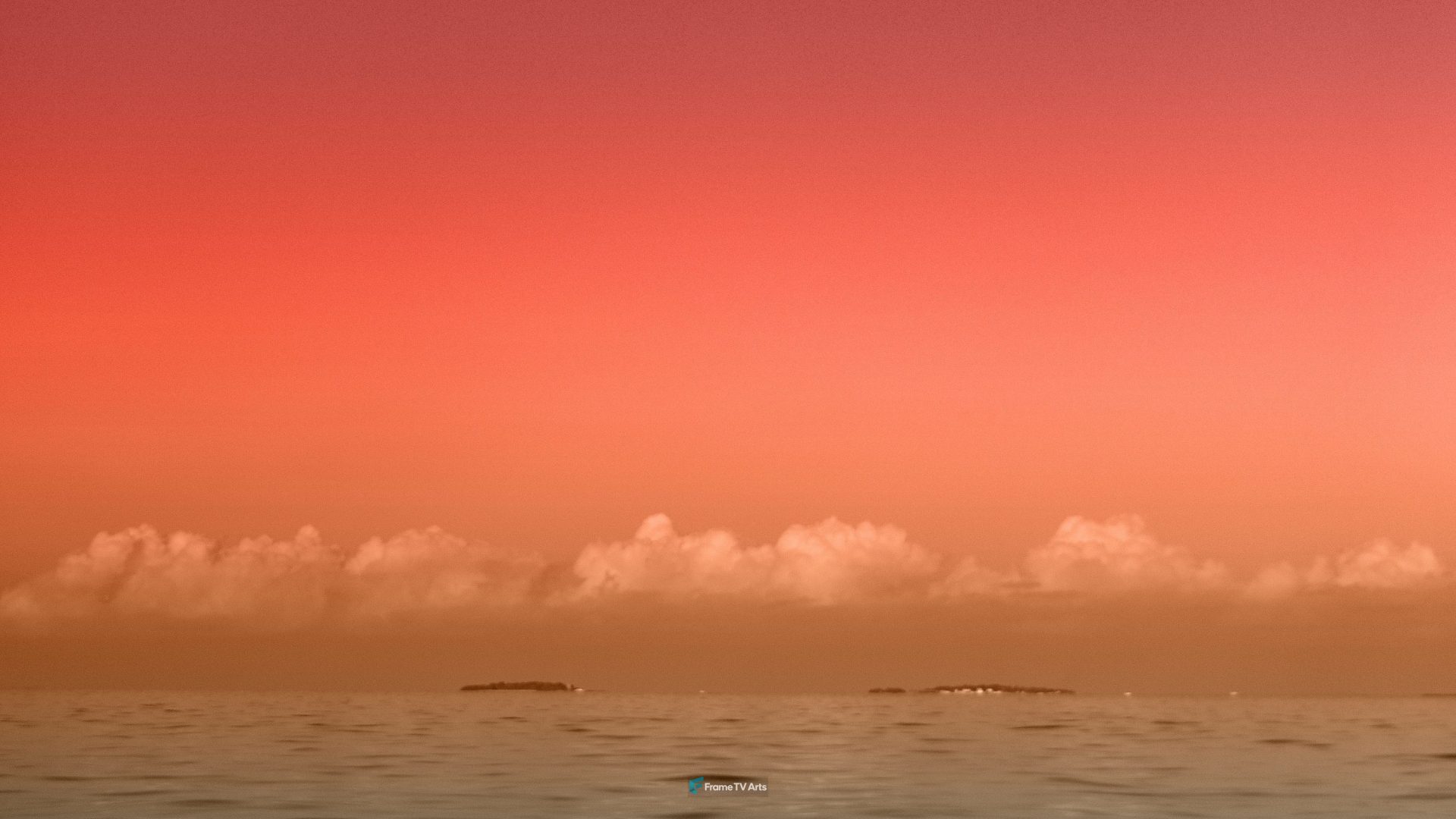 seascape photography of sea under half-moon — Samsung Frame TV art