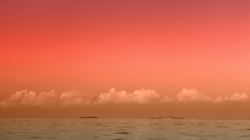 seascape photography of sea under half-moon — Samsung Frame TV art