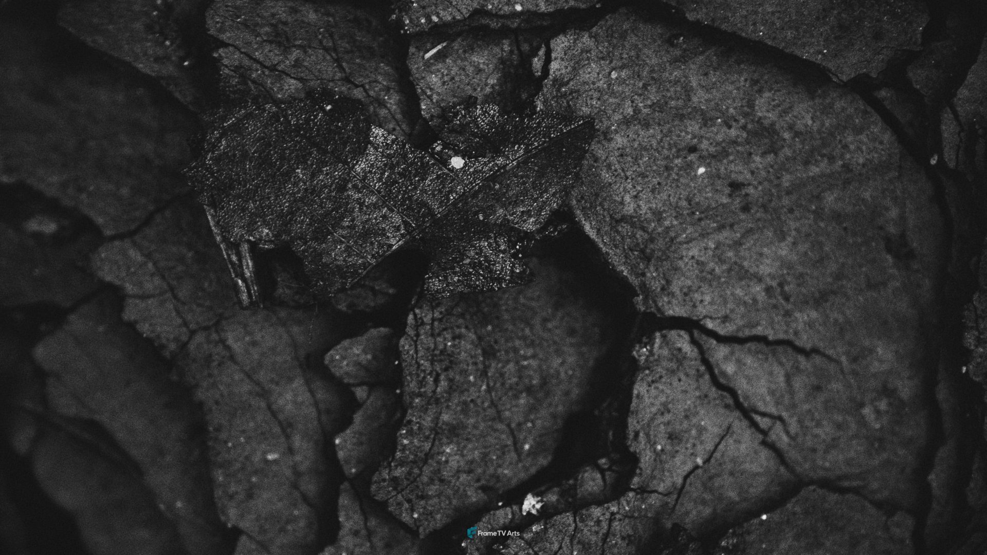 grayscale photography of rock formation — Samsung Frame TV art