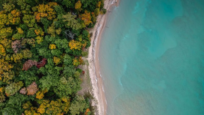 aerial photography of beach — Samsung Frame TV art